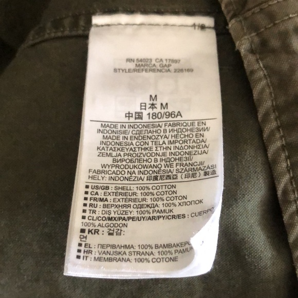 Gap Men’s Military Style Coat Jacket - Picture 8 of 8